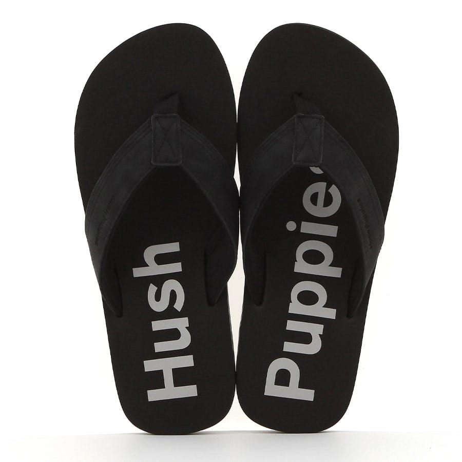 Hush Puppies Mens Stomp Thong Sandals In Black
