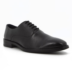 Hush Puppies Mens Willie Leather Shoes Black