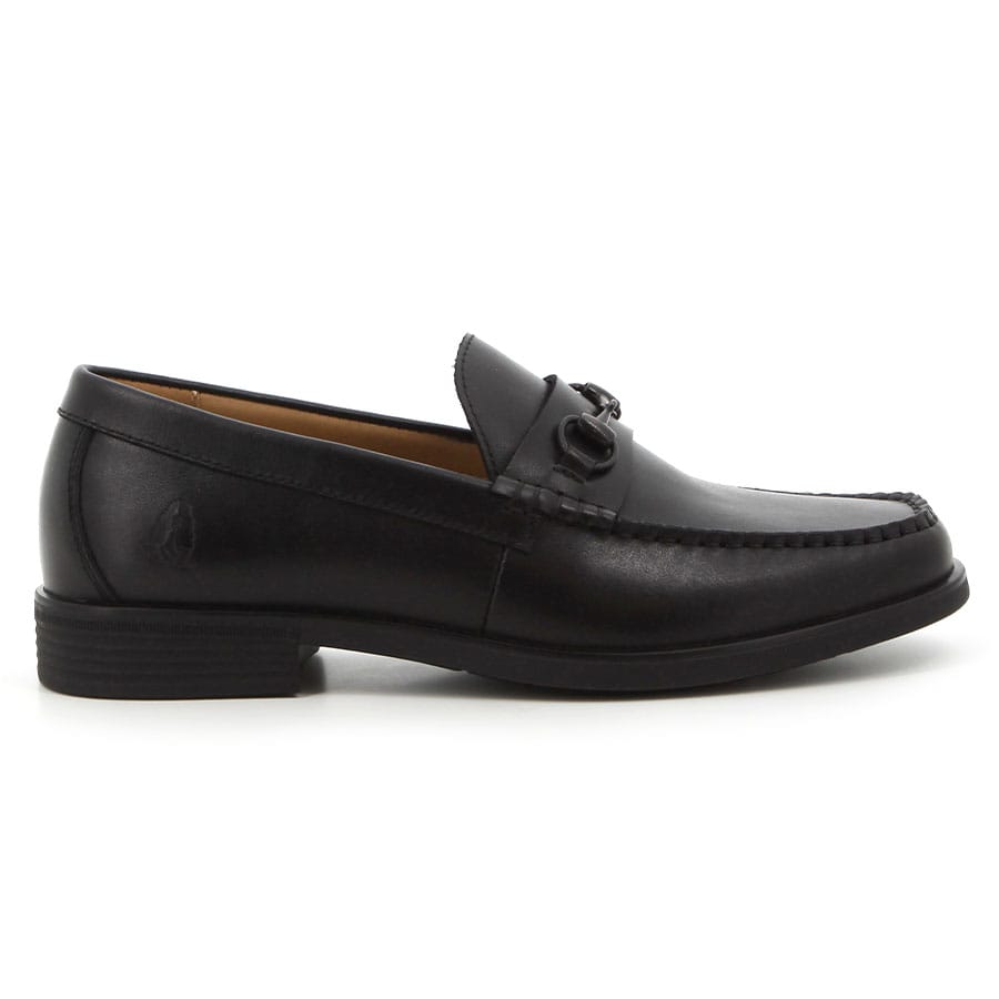 Hush Puppies Mens Black Renato Cow Leather Shoe