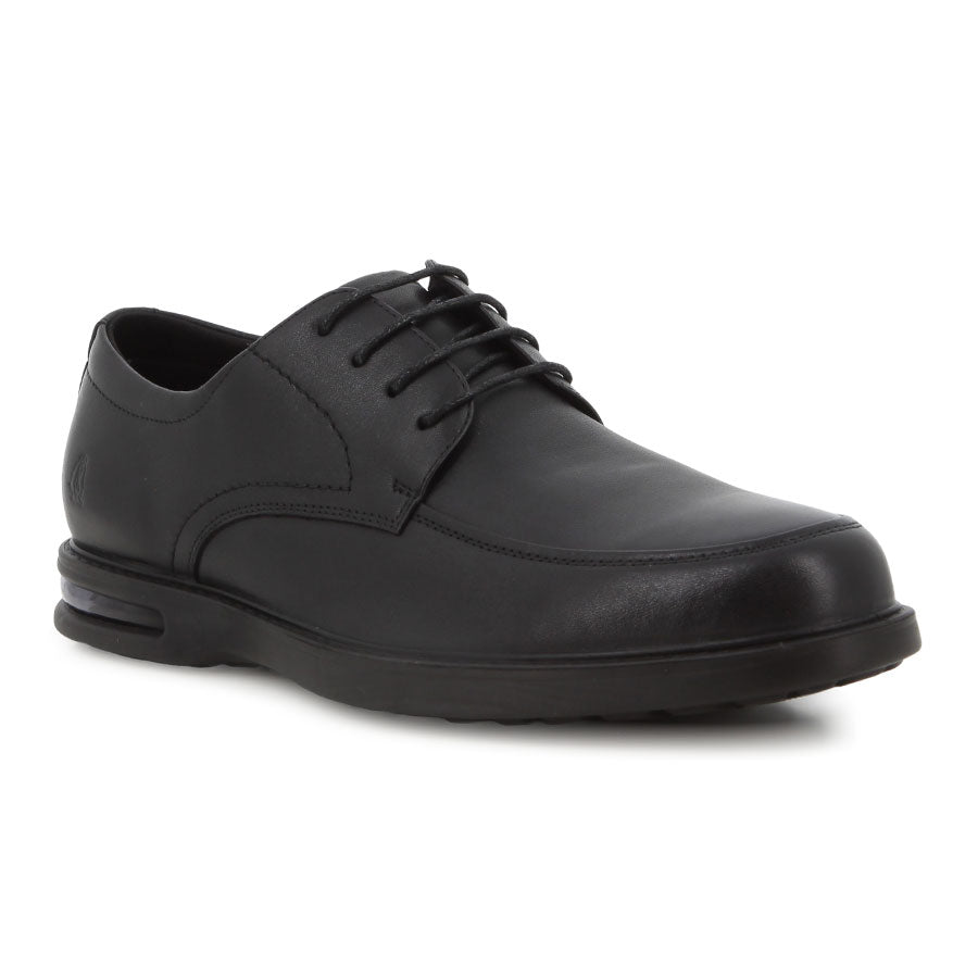 Hush Puppies Mens Patrick Leather Shoes In Black