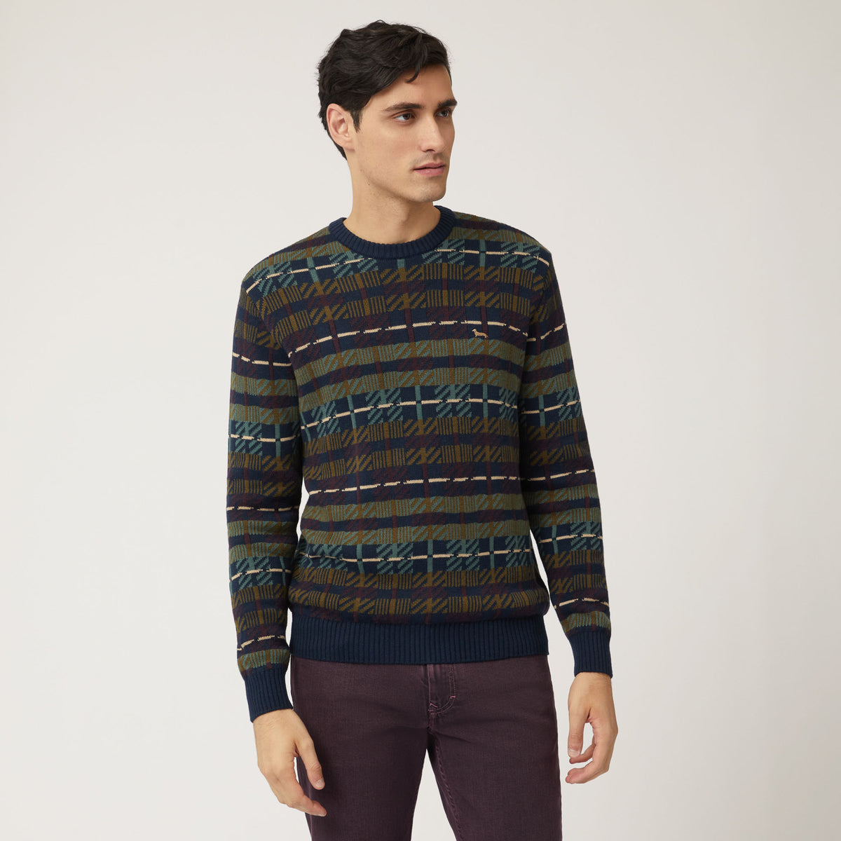 Harmont & Blaine Hrk585030788 Crew Neck Sweater 801 Multicolour