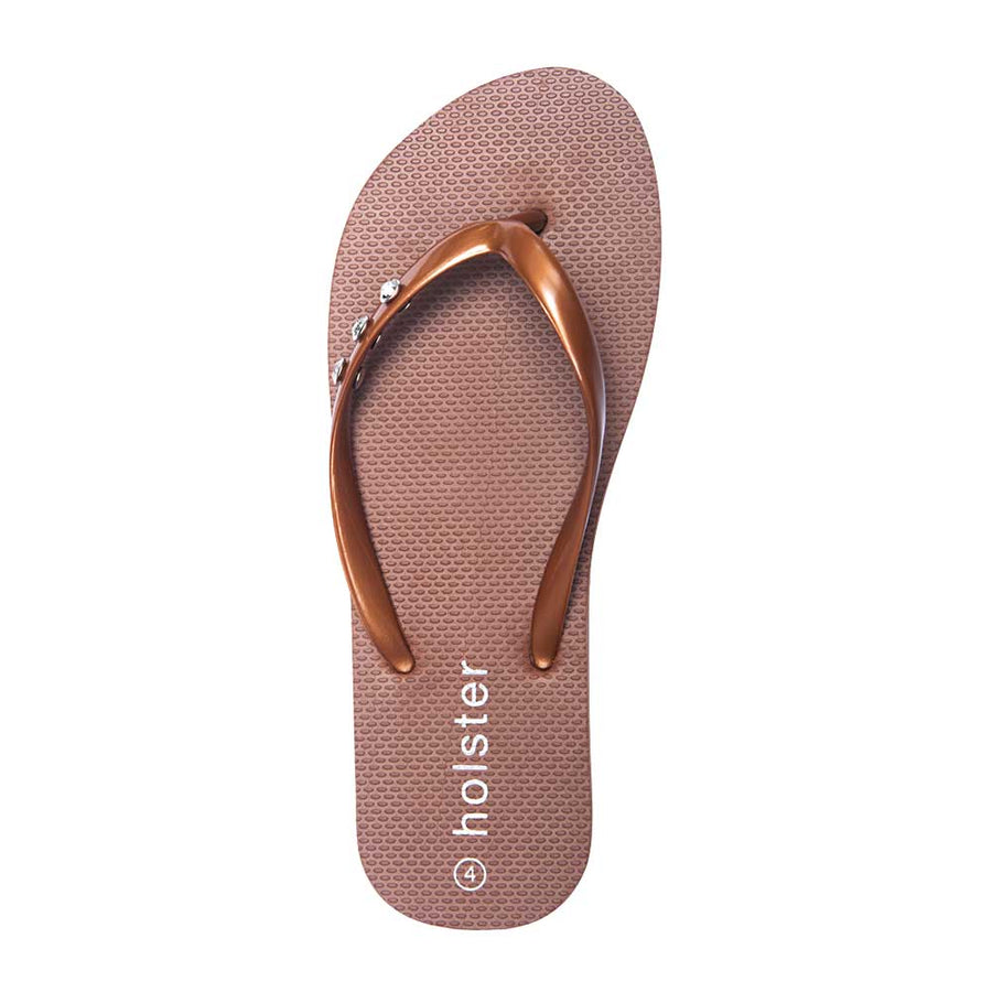 Holster Ladies Holiday Sandals In Bronze