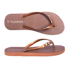 Holster Ladies Holiday Sandals In Bronze