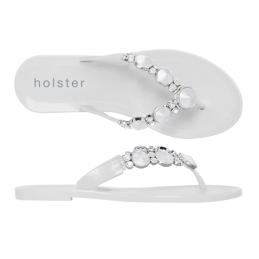 Holster Ladies Embellish Sandals In White