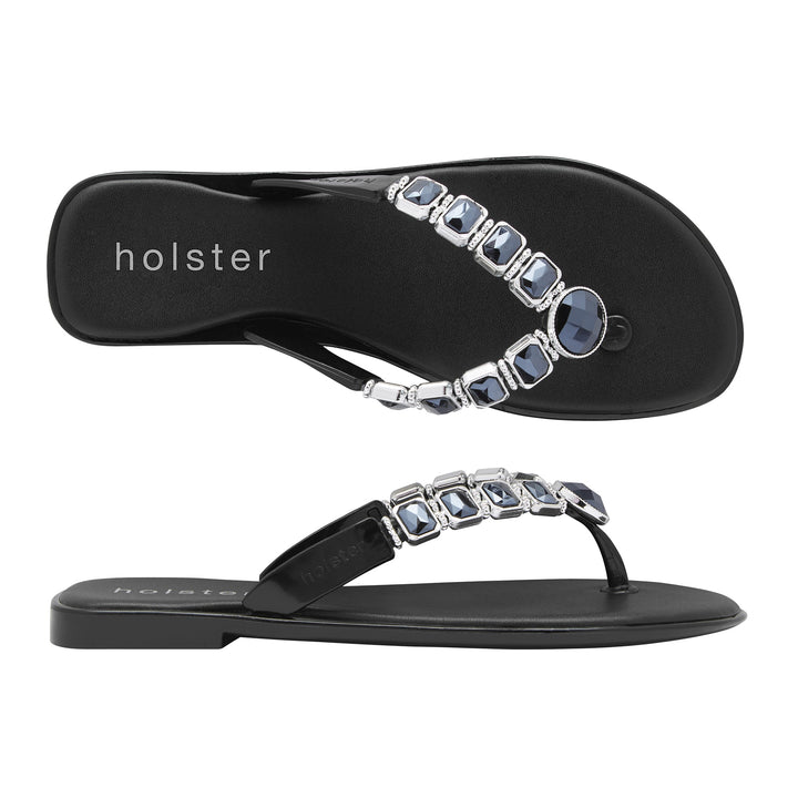 Holster Ladies Magic Thong Sandals In Black