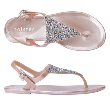 Holster Womens Zoey Sandals In Rose Gold