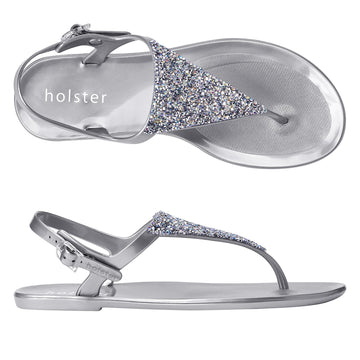 Holster Womens Zoey Sandals In Silver