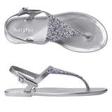 Holster Womens Zoey Sandals In Silver