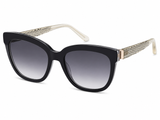 Hugo Boss Crystal Clear Temple Sunglasses In Black