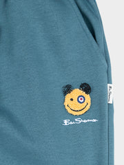 Ben Sherman Mens Happy Bear Fleece Shorts In Blue