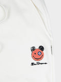 Ben Sherman Mens Happy Bear Fleece Shorts In Off White