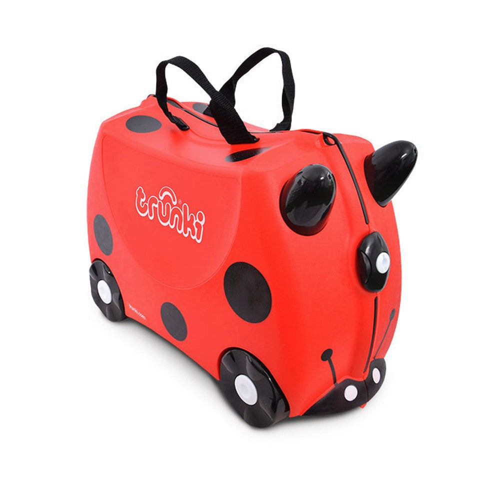 Trunki Kiddies Harley The Ladybug Ride On Suitcase In Red/Black