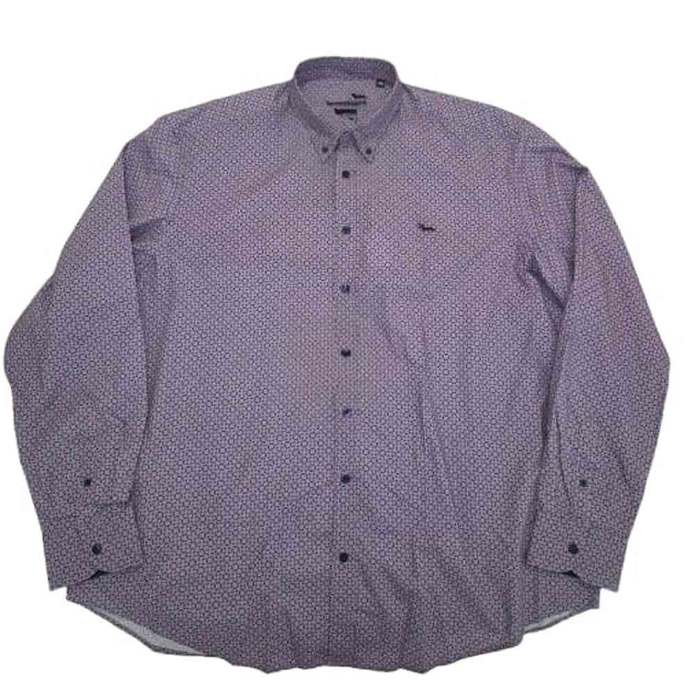 Harmont & Blaine Printed Mens Shirt In Blue & Purple