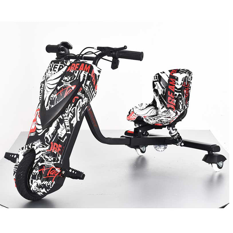 Electric Ride On Dift Trike Play Ride In White Multi