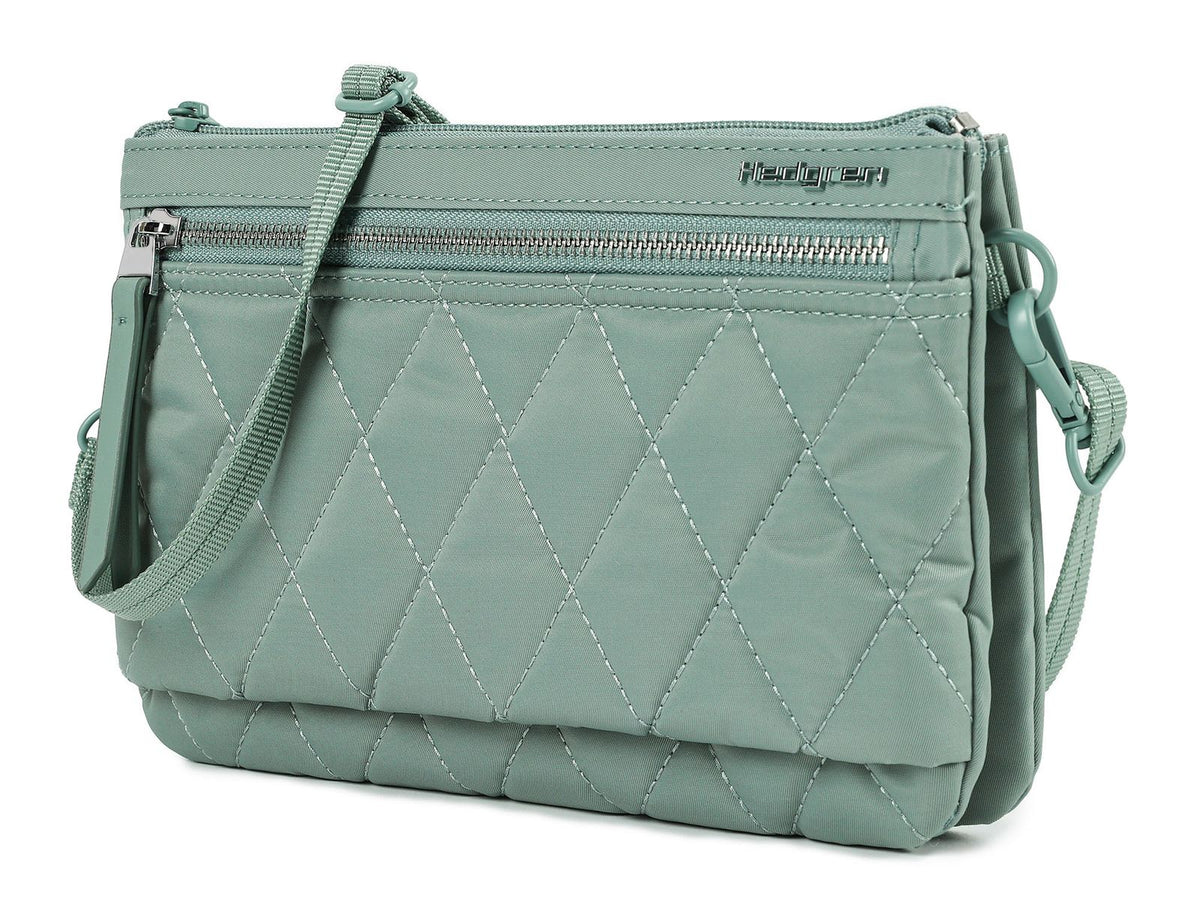 Hedgren Inner City Cossover Rfid 3Cmpt Quilted Sage