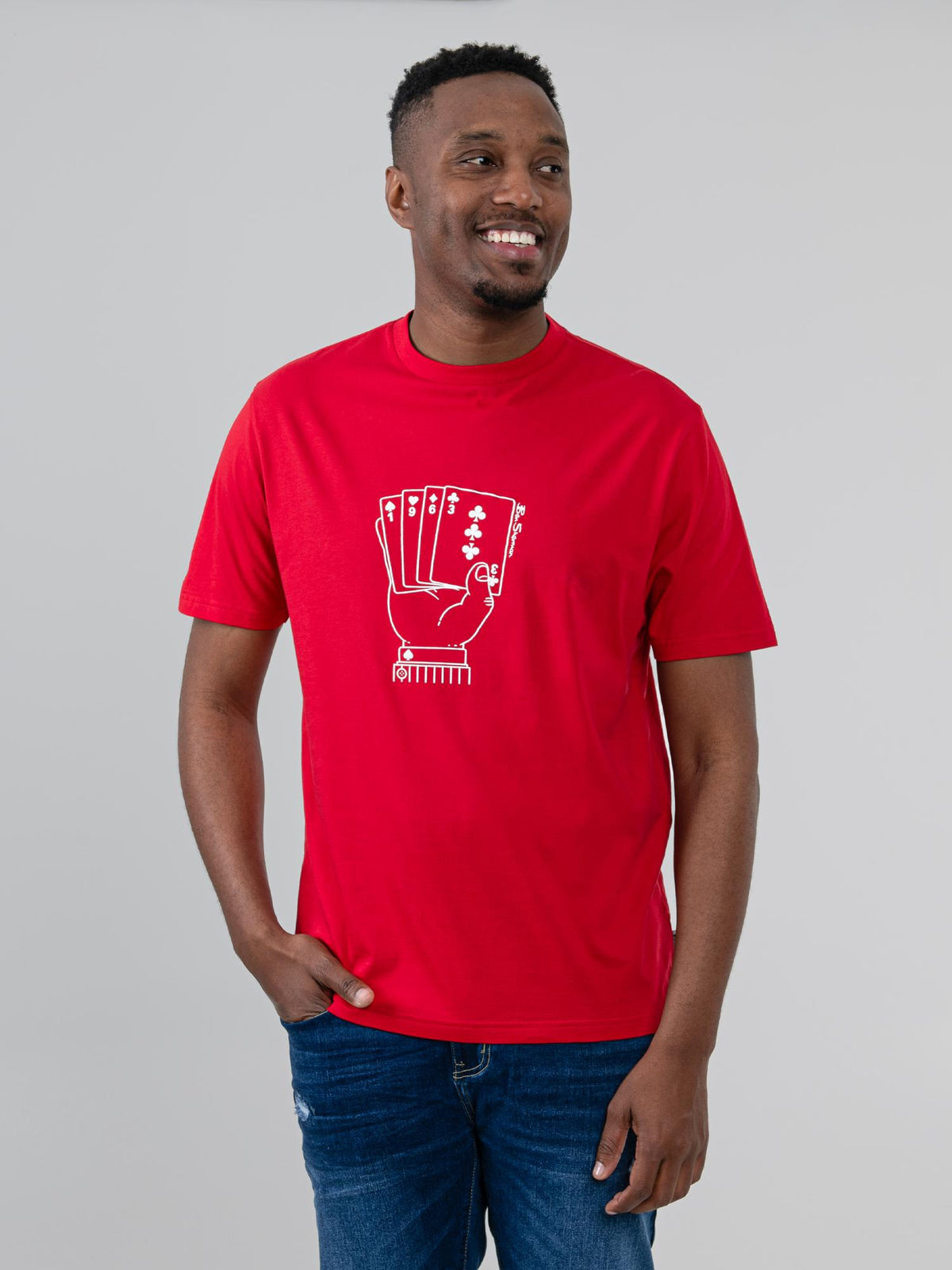 Ben Sherman Mens Hidden Ace T-Shirt In Red