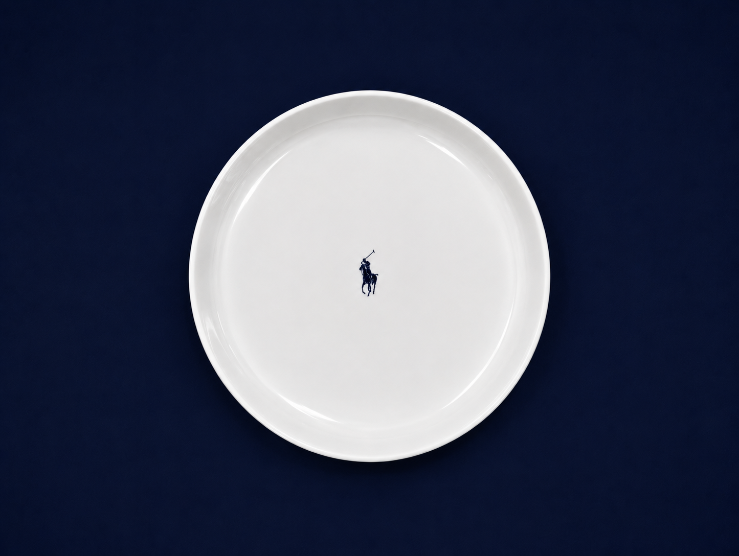 Polo Classic High Rim Fish Plate 4 Piece Set In White