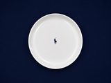 Polo Classic High Rim Fish Plate 4 Piece Set In White
