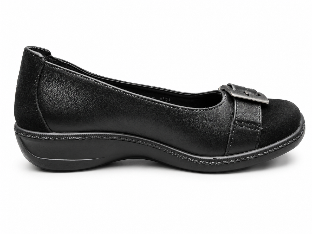 Hotter Ladies Trust Shoes In Black