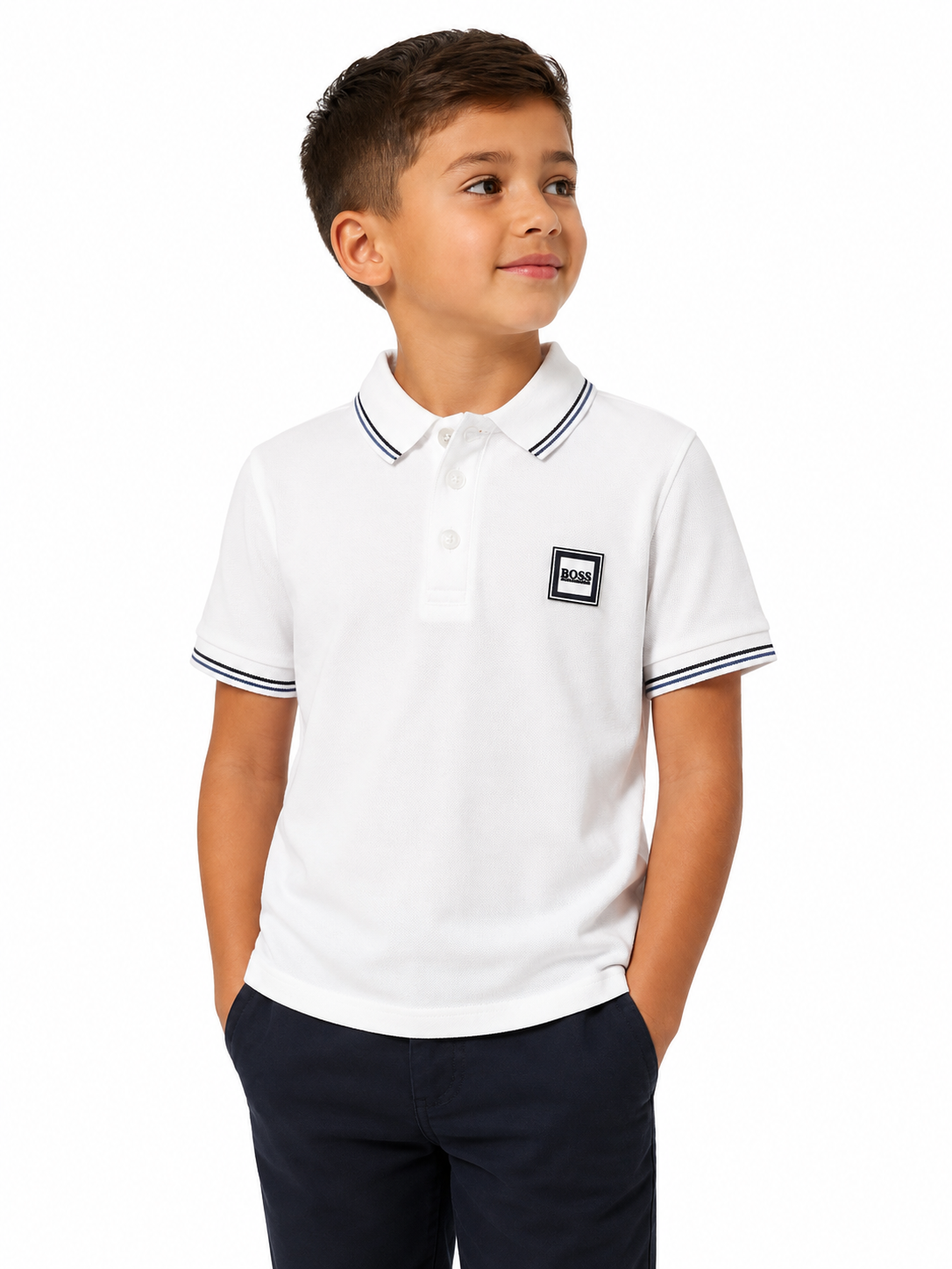 Hugo Boss Short Sleeve Golfer In White