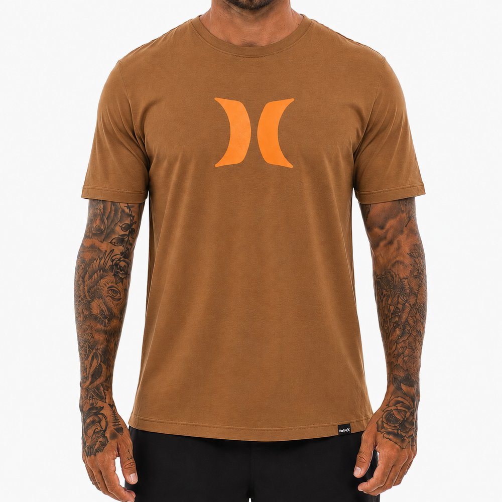 Hurley Mens Icon Short Sleeve T-Shirt In Camel