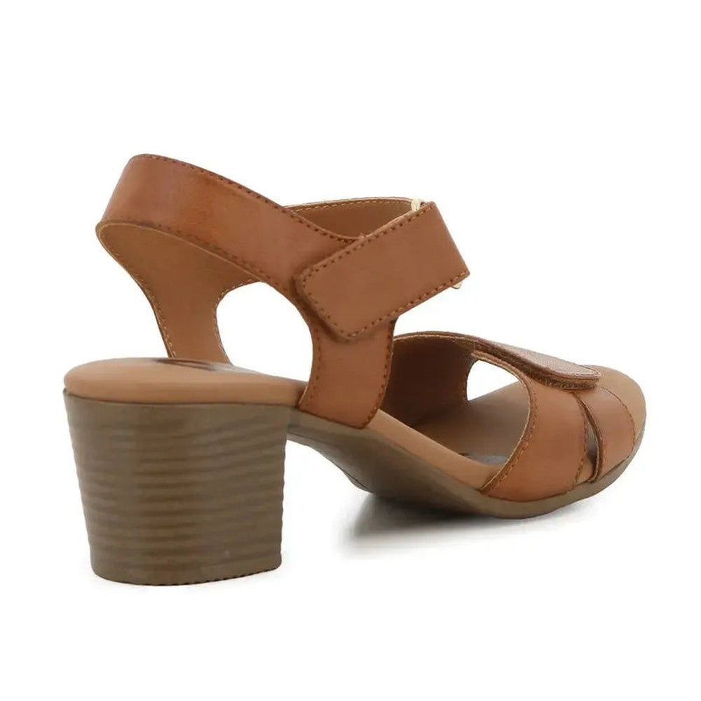 Hush Puppies Ladies Camille Leather Heels In Tan