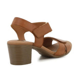 Hush Puppies Ladies Camille Leather Heels In Tan
