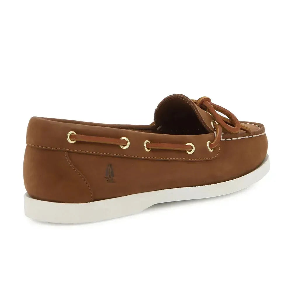 Hush Puppies Womens Yarmouth Gingko Tuumbled Nubuck Shoes In Cognac