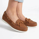 Hush Puppies Womens Yarmouth Gingko Tuumbled Nubuck Shoes In Cognac