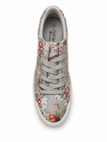 Hush Puppies Ladies Soft Fordon Floral Mono Sneakers In Grey Multi