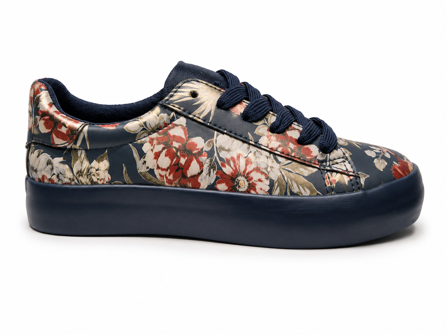 Hush Puppies Ladies Soft Fordon Floral Mono In Navy Multi