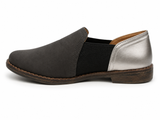 Hush Puppies Ladies Soft Tymeria Flat Shoes In Navy/Pewter
