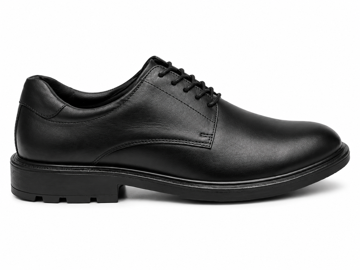 Hush Puppies Mens Lucas Leather Shoes In Black