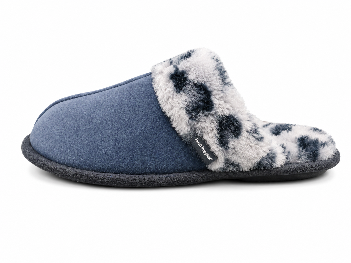 Hush Puppies Womens Lunara Mule Slippers In Navy Leopard