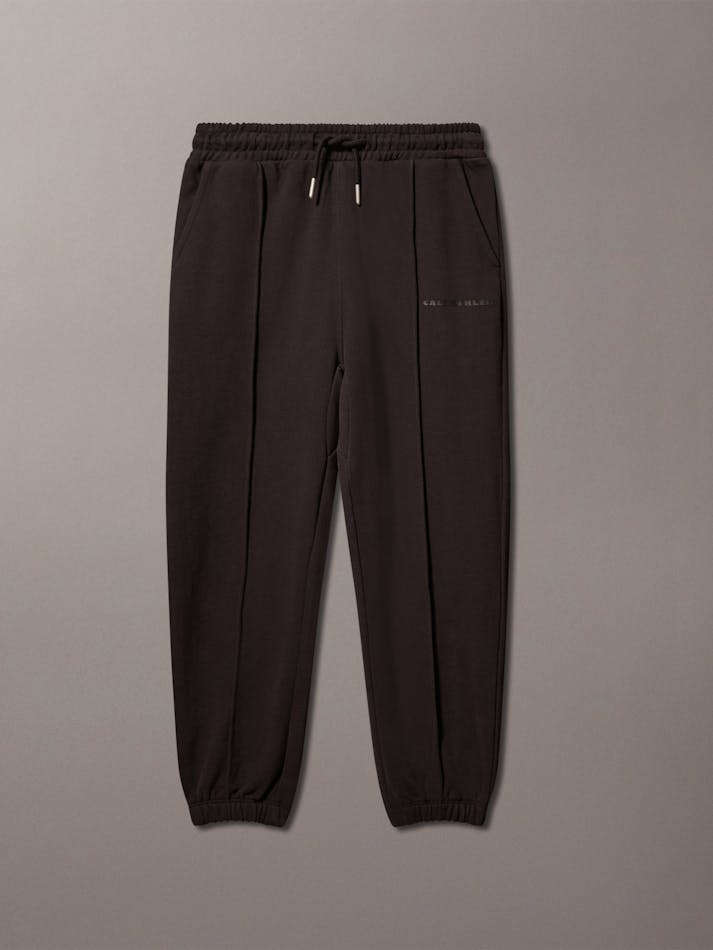 Calvin Klein Unisex Relaxed Pintuck Sweatpants In Black