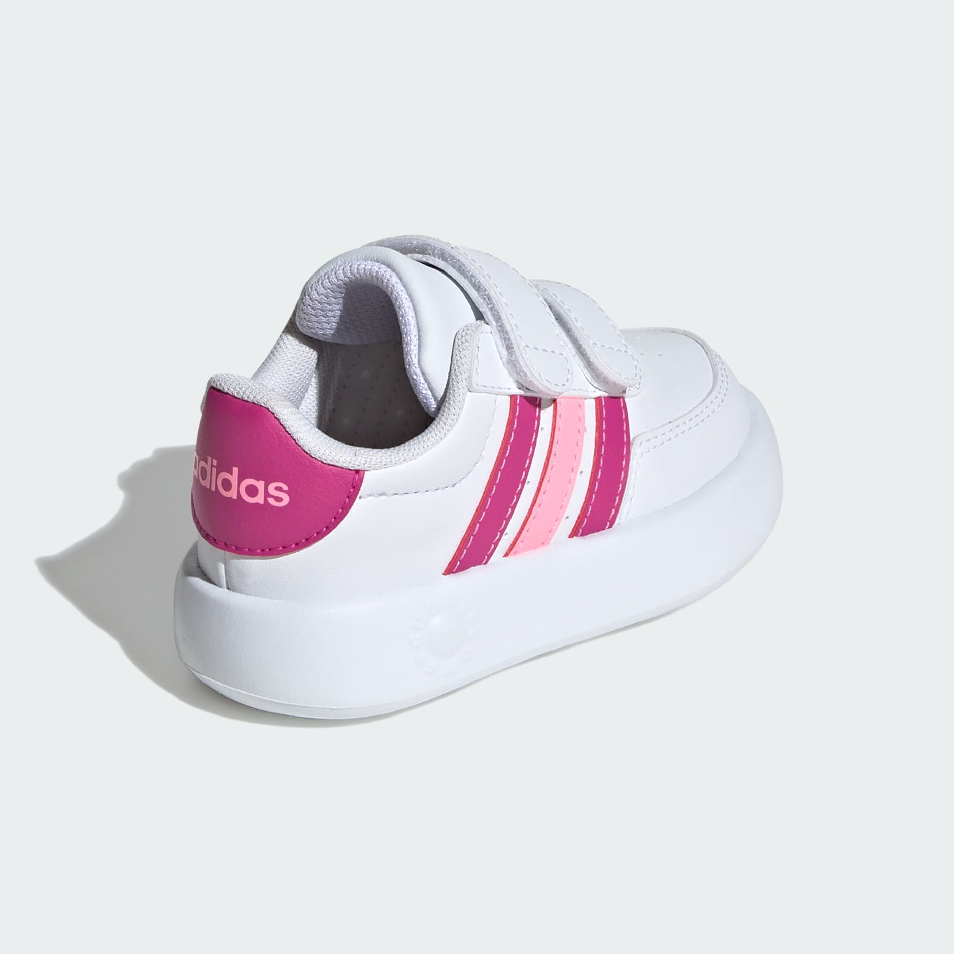 Adidas Girls Breaknet 2.0 Sneakers In White & Pink