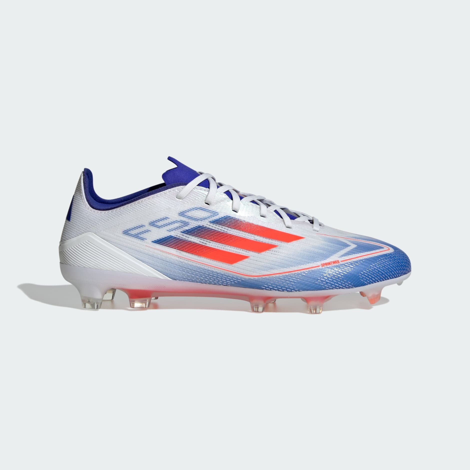 Adidas Unisex F50 Pro FG Soccer Boots In Cloud White / Solar Red / Lucid Blue