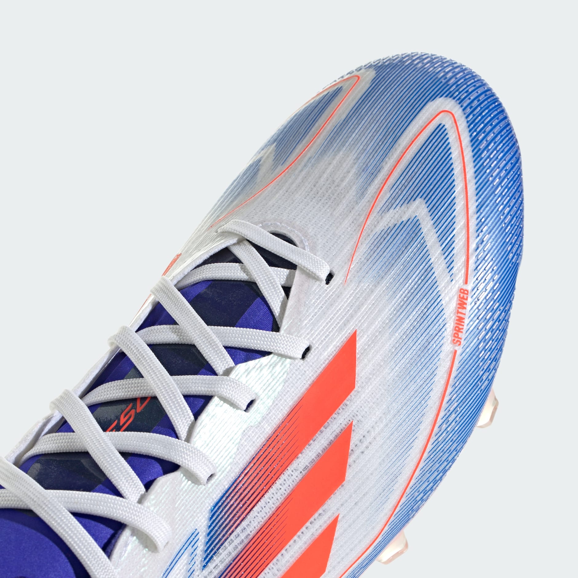 Adidas Unisex F50 Pro FG Soccer Boots In Cloud White / Solar Red / Lucid Blue