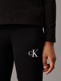 Calvin Klein Girls Logo Legging In Black