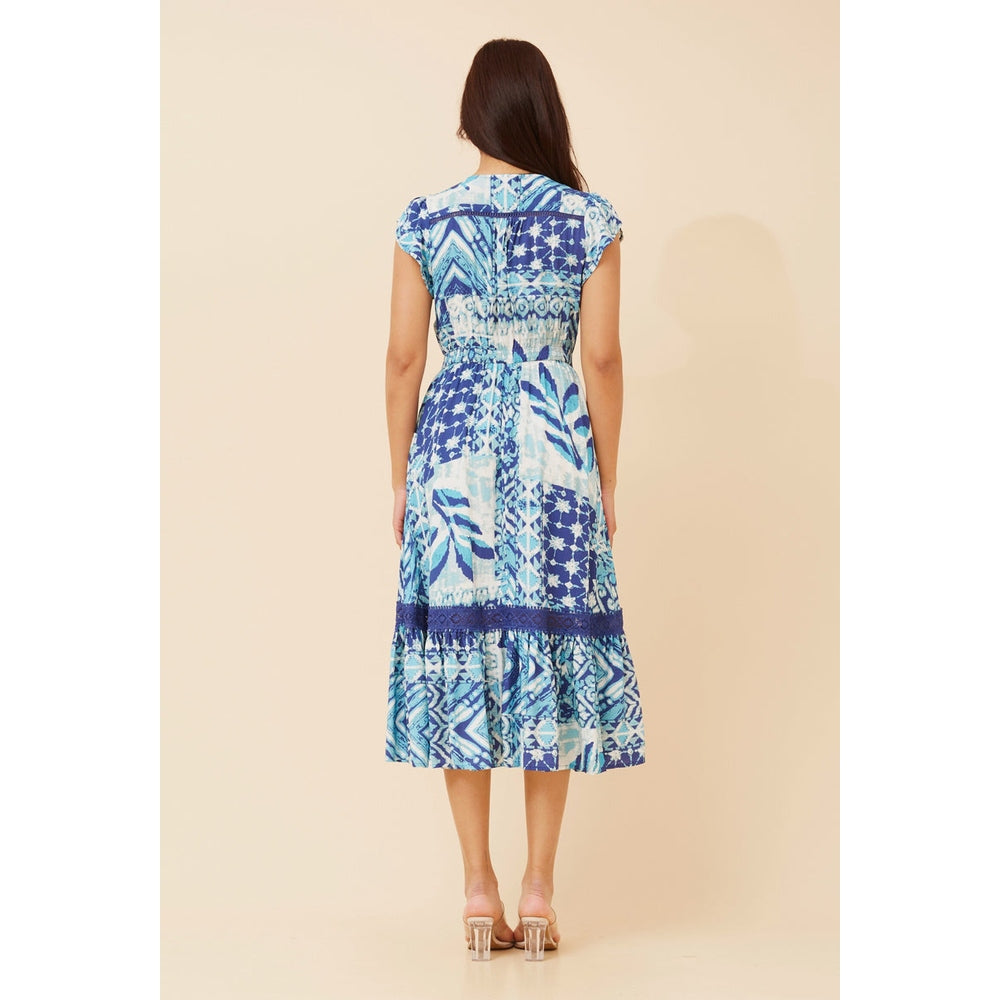 Mandi Dress In Blue Multi