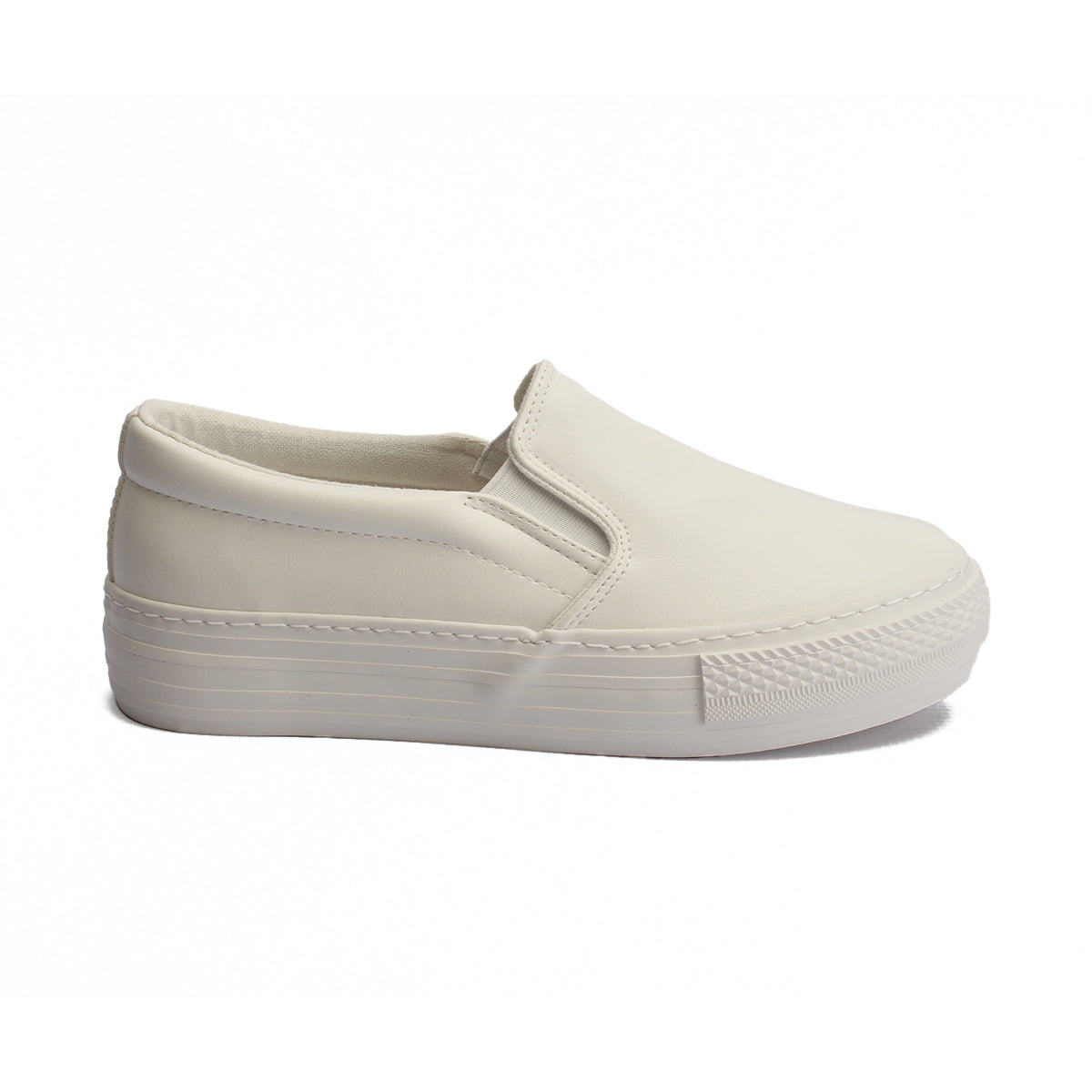 Savoy Ladies Flat Shoes In White