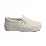 Savoy Ladies Flat Shoes In White