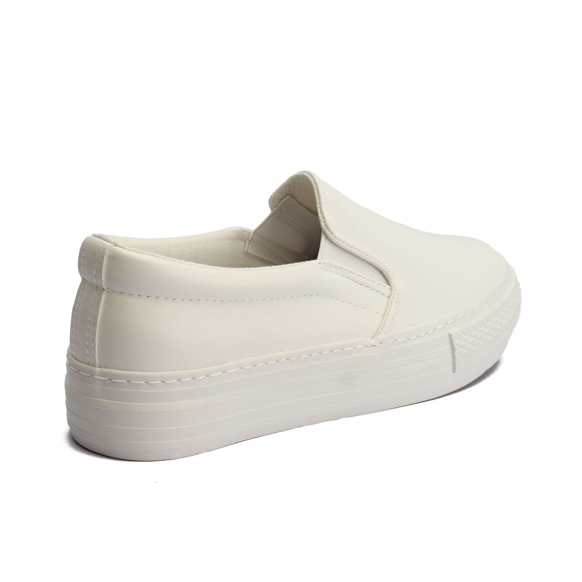 Savoy Ladies Flat Shoes In White