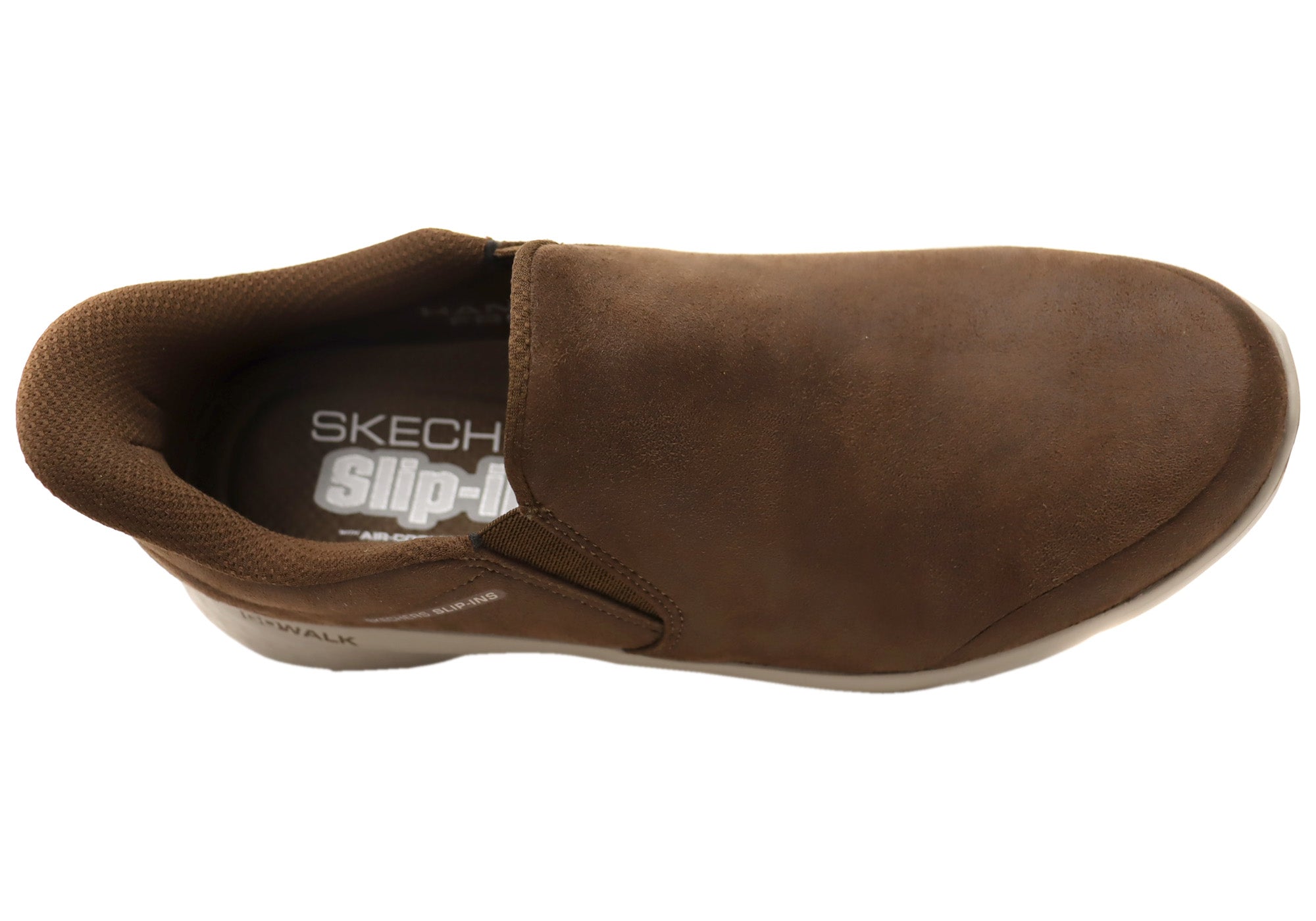 Skechers Mens Go Walk Slip-In Shoes In Brown