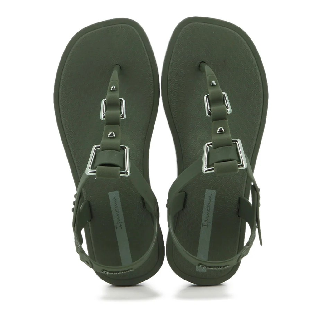 Ipanema Ladies Class Urbane Sandals In Green Metallic