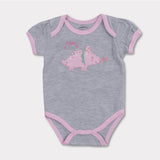 Mother's Choice Girls Dino 3 Piece Set In Pink & Grey