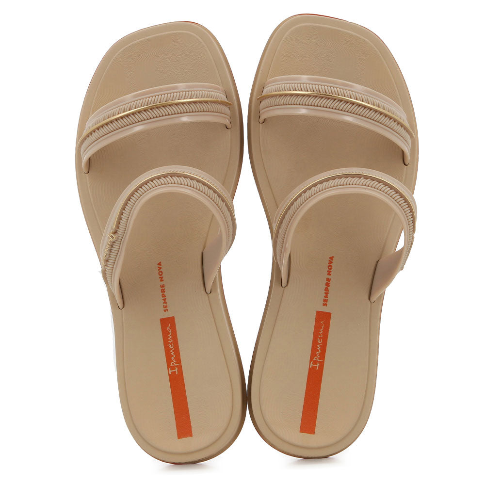 Ipanema Ladies Glow Slide Sandals In Beige