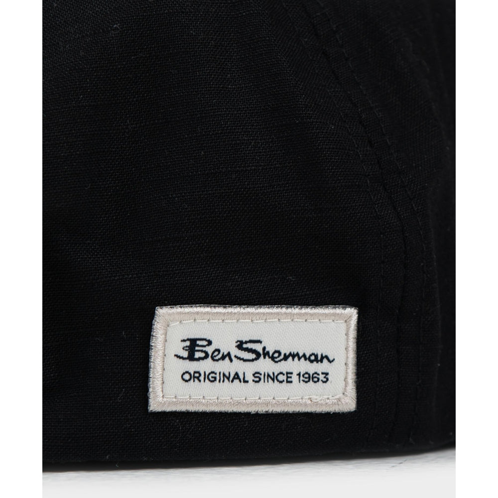 Ben Sherman Mens Linen Ivy Hat In Black