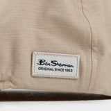Ben Sherman Mens Linen Ivy Hat In Stone