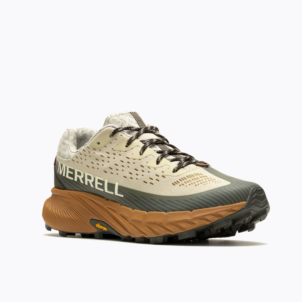 Merrell Mens Agility Peak 5 Sneakers In Oyster/Oive